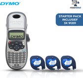Dymo LT-100H - LetraTag - Imprimante d'étiquettes - Starterpack - Y compris 3x 91201 ruban à lettres noir/blanc (étiquette privée)