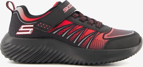 Skechers Bounder kinder sneakers zwart/rood - Maat 38 - Uitneembare zool - Skechers
