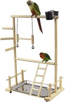 Speeltuin voor papegaaien en vogels - Grappig houten speelgoed - Draagbaar - Zitstokken - Valkparkiet - Vogelkooien