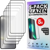 Screenprotector - Geschikt voor Samsung Galaxy S24 - Gehard Glas - Full Cover Tempered Glass - Case Friendly - 5 Pack