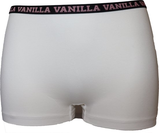 Vanille - Caleçon femme, Sous-vêtements femme, Lingerie - 6 pièces - Coton égyptien - Wit - M