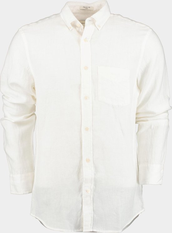 Gant Casual hemd lange mouw Wit Linen Shirt 3240102/110