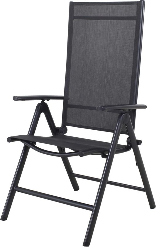 - Aluminium Folding Chair Charcoal 67 x 59 x 113cm with Chicreat Korfu Design - Charcoal Folding Chair with Aluminum Frame 67 x 59 x 113cm for Outdoor Use