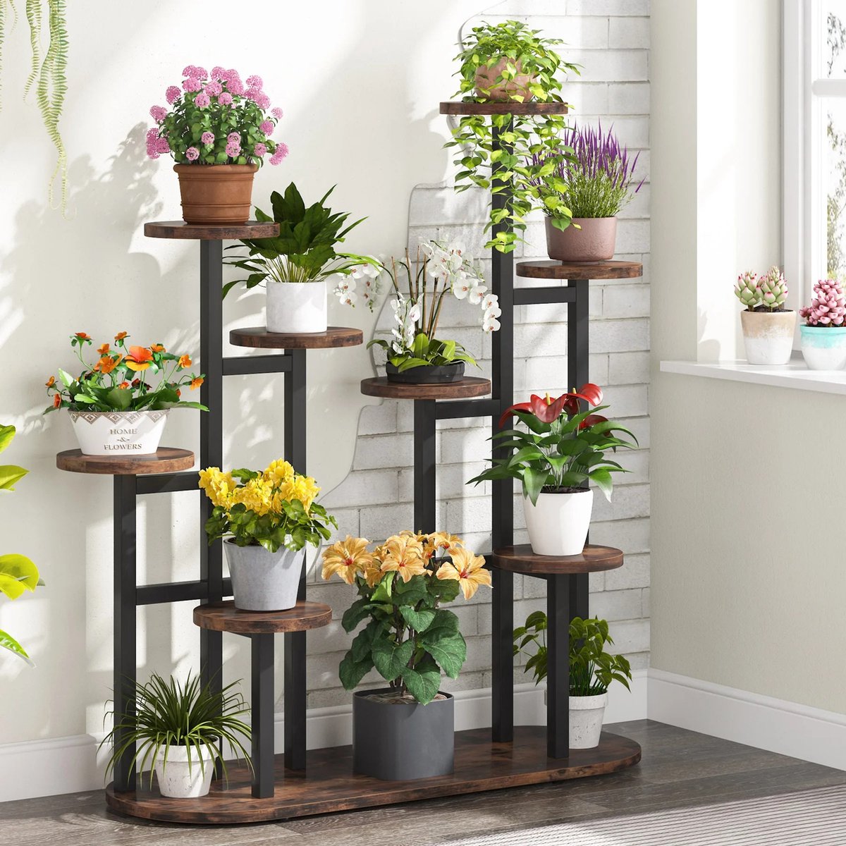 Bloominggoods® PLantenrek - Planten etagère - Plantenstandaard - Plantentafel Tuin - Balkon - Woonkamer - 9 Laags - Binnen en Buiten