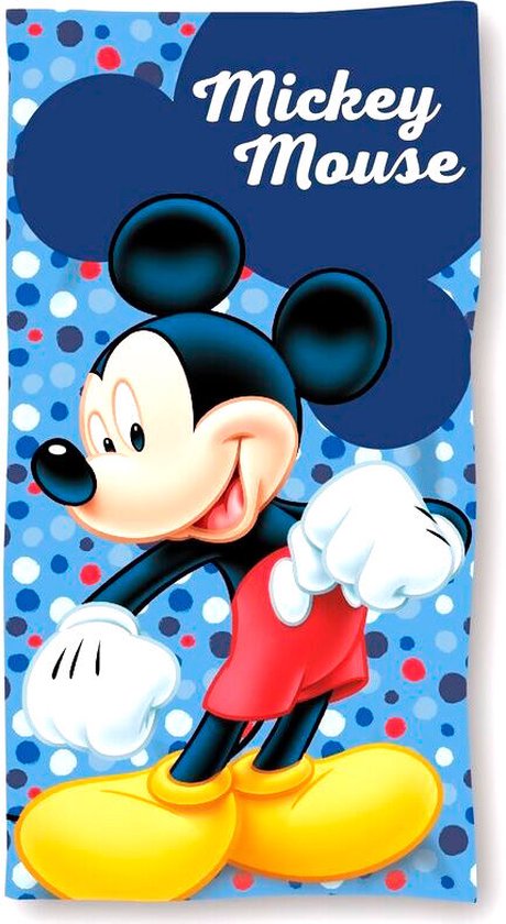 Serviette de bain Mickey Mouse - 100 % coton - Serviette de plage Disney Mickey Mouse - 140 x 70 cm.