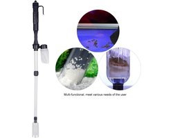 Elektrische Waterwisselaar voor Fish Tank met Filterzak - Grind Reiniger Kit met Uitschuifbare Pijp Aquarium reiniger