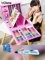 Cliste Tekendoos met 3D Pen - 208-delig - Art Set - Creativiteitsdoos voor kinderen - Tekenset - Kleuren - Schminken - tekenen - Knutselen - Schilderen - Kinderen