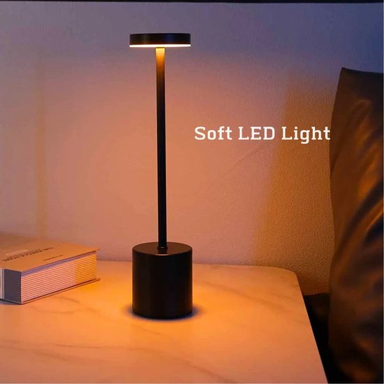 Smart-Shop Led Tafellamp - Oplaadbaar Nachtlampje Metalen Decoratie Touch Lamp – Creatief Omgevingslicht