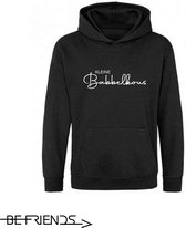 Be Friends Hoodie - Kleine babbelkous - Kinderen - Zwart - Maat 1-2 jaar