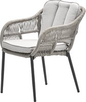 Garden Impressions Pescara dining fauteuil - carbon black - rope taupe - desert sand