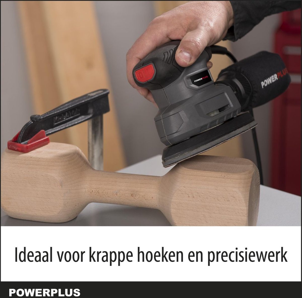 Powerplus elektrische handpalmschuurmachine POWE40020 - 140 W Multischuurmachine - 5 schuurbladen, stofopvangzak — cadeau in Eten & Drinken - foto 5