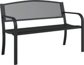 vidaXL - Tuinbankje - 119 - cm - staal - zwart