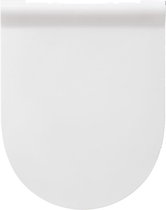 Ultradunne WC bril D-vorm – Toiletbril met deksel – Softclose – Easy Clean functie – Wit