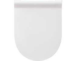 Ultradunne WC bril D-vorm – Toiletbril met deksel – Softclose – Easy Clean functie – Wit