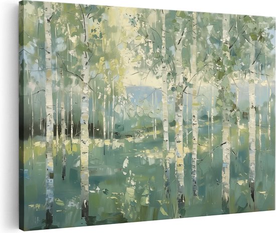 Artaza Peinture sur toile représentant une forêt de bouleaux – 120 x 80 – Groot – Photo sur toile – Impression sur toile