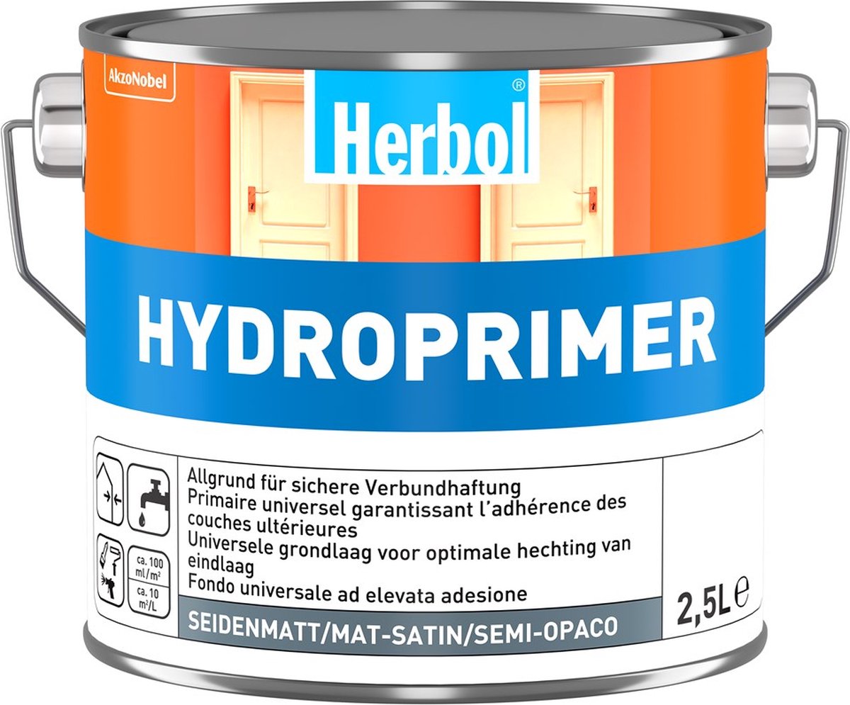 Herbol - Waterverdunbaar - Grondverf - Binnen & buiten - Zijdemat - 2,5 liter