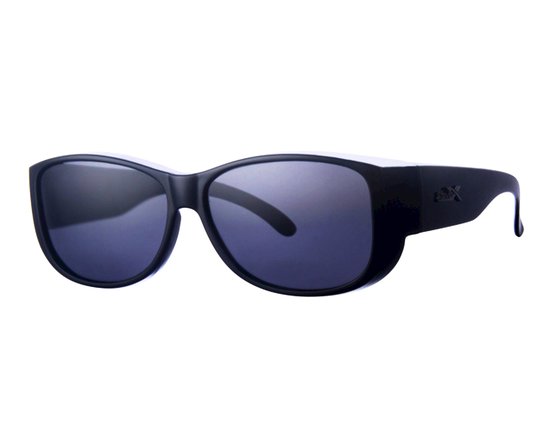 Polariserende Heren Overzetzonnebril Zwart Gepolariseerde Zonnebril Overzet Anti UV Grijze Lenzen