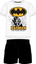 Batman shortama/pyjama the dark knight katoen grijs/zwart maat 134