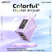 Acefast A45 Crystal Gan3 65W Eu Extreem Snel laden Geschikt Voor IPhone 15/14/13/12 Usb C Pd3.0 Snel Opladen Adapter Voor Apple Laptop
