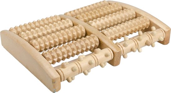 Foto: Houten voetroller 27 x 17 x 5 cm voetmassage roller apparaat voet massage roller