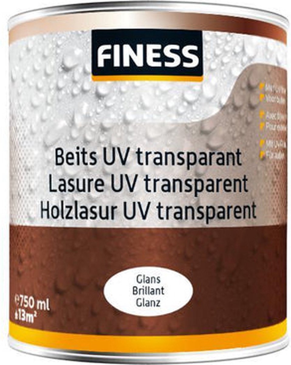 FINESS Beits Deur & Kozijn transparant hoogglans 750 ml Teak