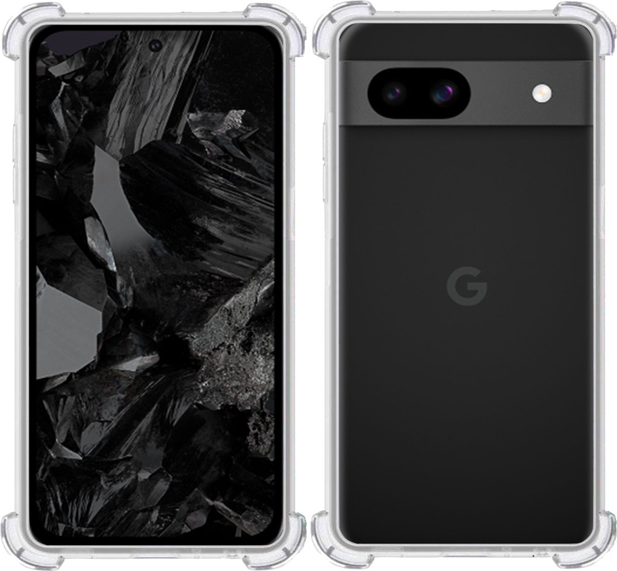 Hoesje geschikt voor Google Pixel 8a – Extreme Shock Case – Case Transparant