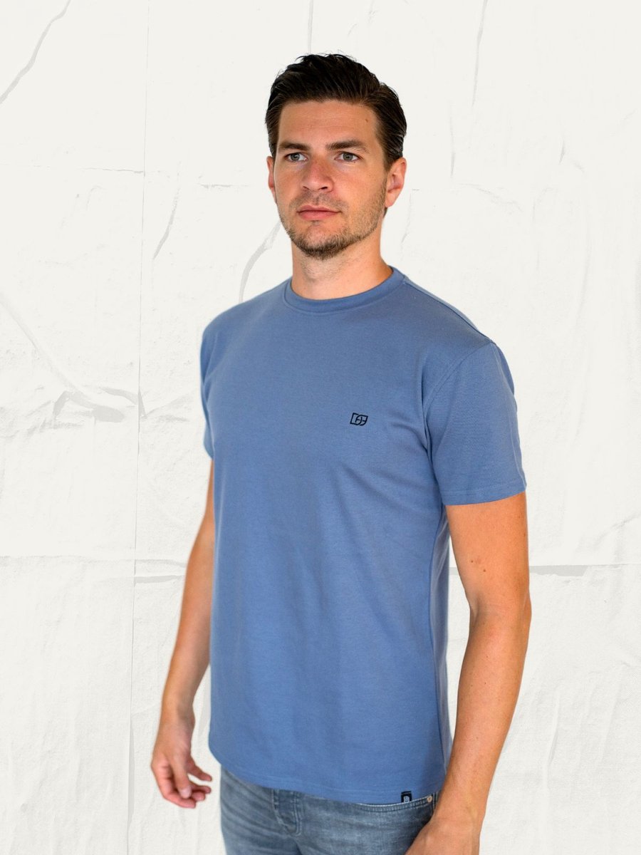 DOUBLE FERDINAND - T-Shirt Premium Fit - Blauw - S