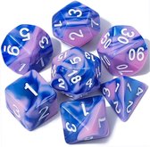 Nereb - D&D dice set - DnD dobbelstenen - Blauw Roze - Dungeons and Dragons - dobbelstenen - polydice