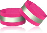 Doodadeals® - Reflecterende Armbanden – Hardlopen – Sportarmband - Roze – 2 stuks