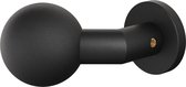 Deurknop - Zwart - RVS - GPF bouwbeslag - GPF9953.61-00 Zwart verkropte kogelknop S1 55mm draaibaar met ronde