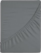 Egyptisch Percale Katoen - Split Topper Hoeslaken - Donker Grijs - 180x210 cm - Dreamers Den