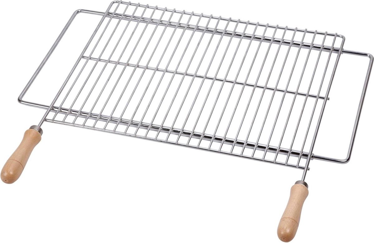 Universeel uitschuifbaar grillrek voor barbecue - zilver, 70 x 40 cm Barbecue