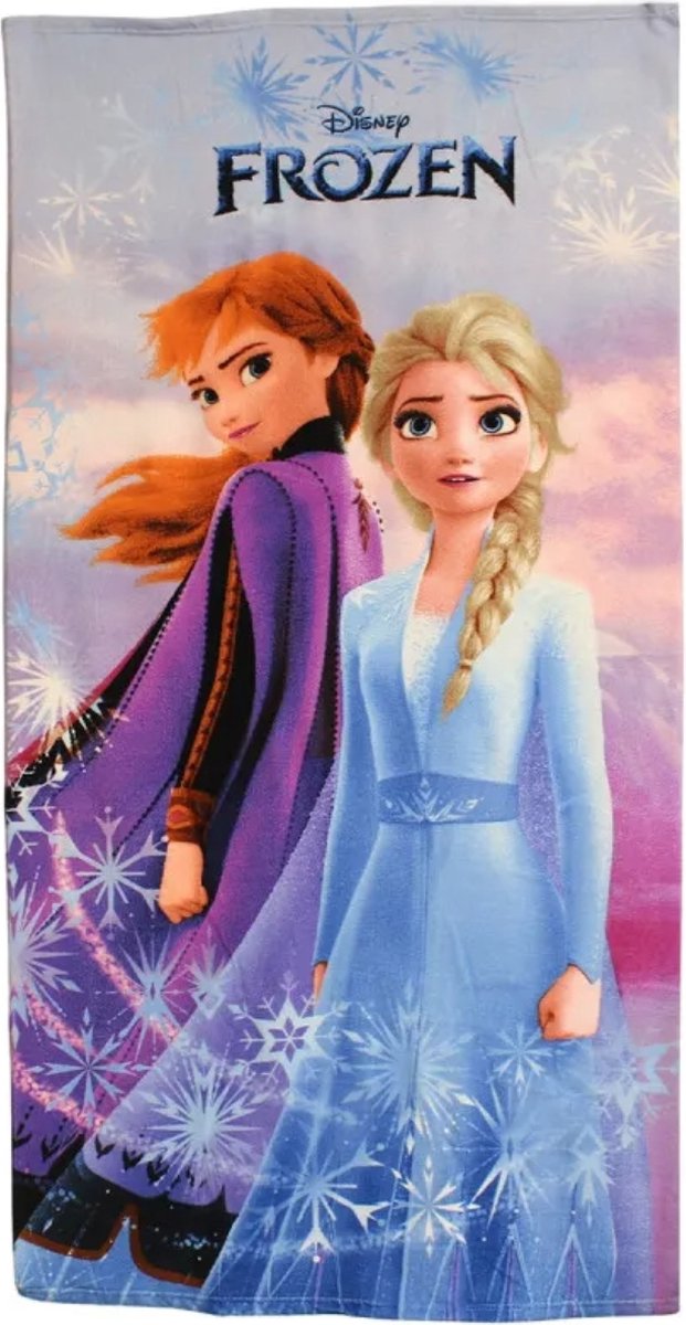 Disney Frozen - Strandlaken - 140 x 70 cm. - Anna en Elsa - Badhanddoek - sneldrogend