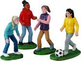 Lemax - Girls Soccer Game - Set van 4