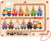 Youly® Houten Doolhof Magnetisch Speelgoed - Educatief speelgoed - Montessori Speelgoed - Kleuren en Motoriek - 3 jaar of ouder - Magneetpen - Trein