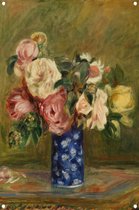 Boeket Rozen - Pierre-Auguste Renoir posters - Bloemen poster - Tuinposters Natuur - Tuin - Tuinaccesoires voor aan de muur - Tuin decoratie voor buiten tuinposter 100x150 cm