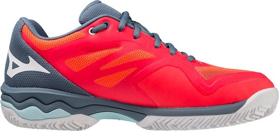 Mizuno Tennisschoen Padelschoen Wave Exceed Light CC Dames Fluor Rood