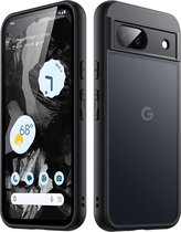 Geschikt voor Google Pixel 8a 5G - Slank - Doorschijnende Achterkant - Back Cover Hoesje - Mat Zwart