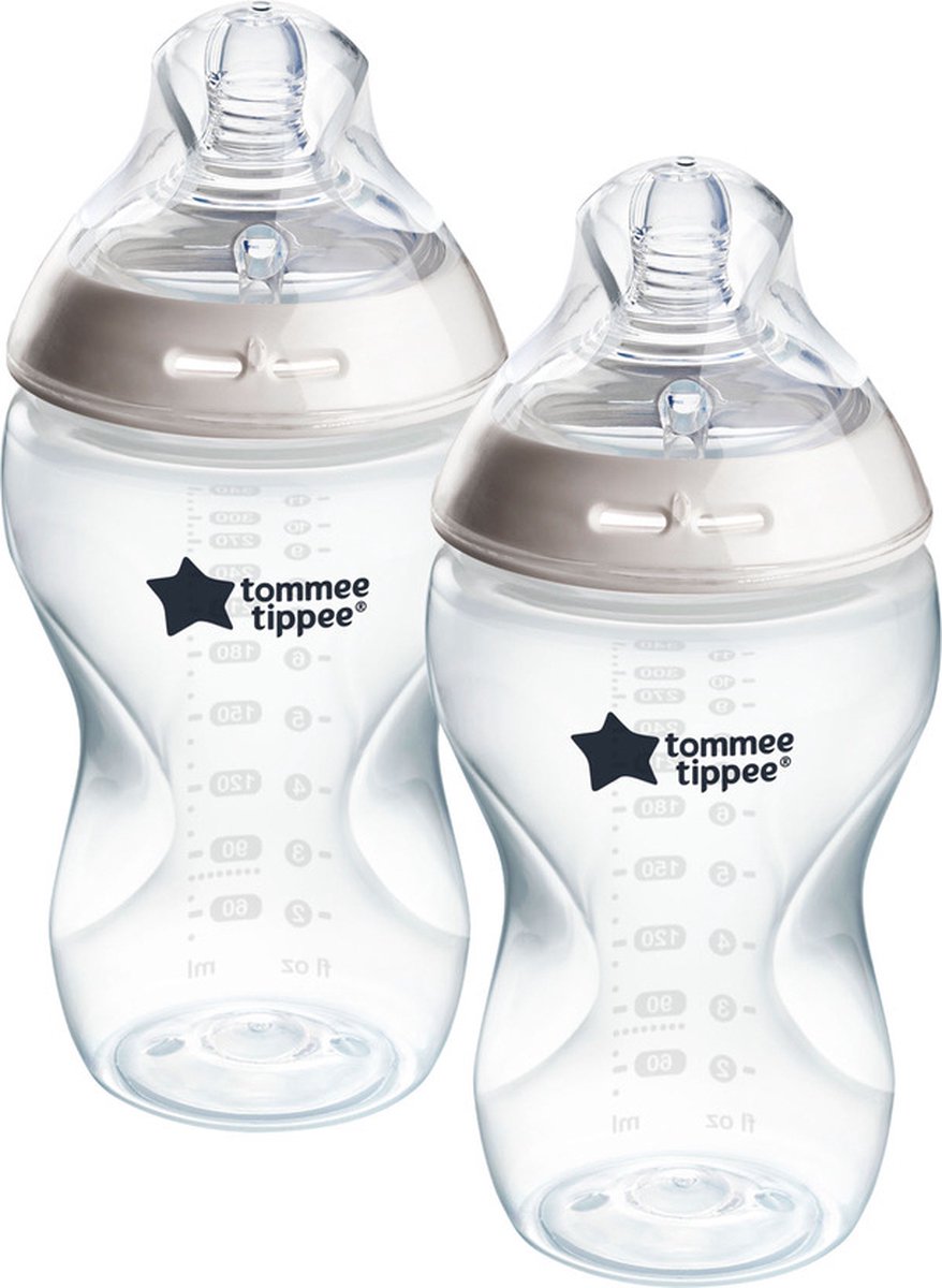 Goedkoopste Tommee Tippee babyflessen, Natural Start Anti-Colic, 340 ml, tepelvormig voor natuurlijk zuigen, anti-koliek ventiel zuigfles, zelfsteriliserend, bpa-vrij, flesvoeding, set van 2