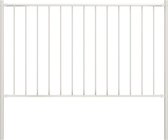 Panneau de clôture avec poteaux 1,7x1,25 m acier peint par poudrage blanc