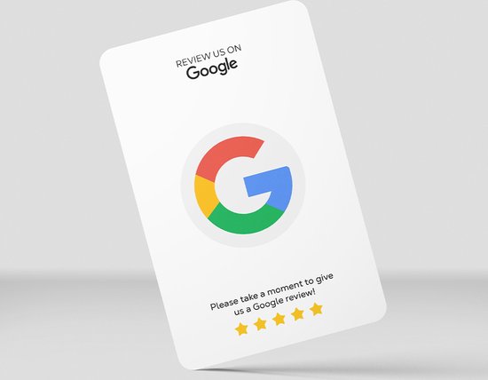 Google NFC Review Kaart - NFC Card - Recensiekaart NFC Google - Wit