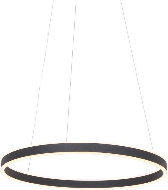 EGLO Febres Hanglamp - E27 - teddy stof - Zwart/Wit | Leen Bakker