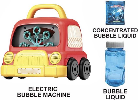 Foto: Cliste bellenblaasmachine auto met muziek en licht waterspeelgoed bellenblaas bubble auto bellenblazer inclusief bellenblaassop