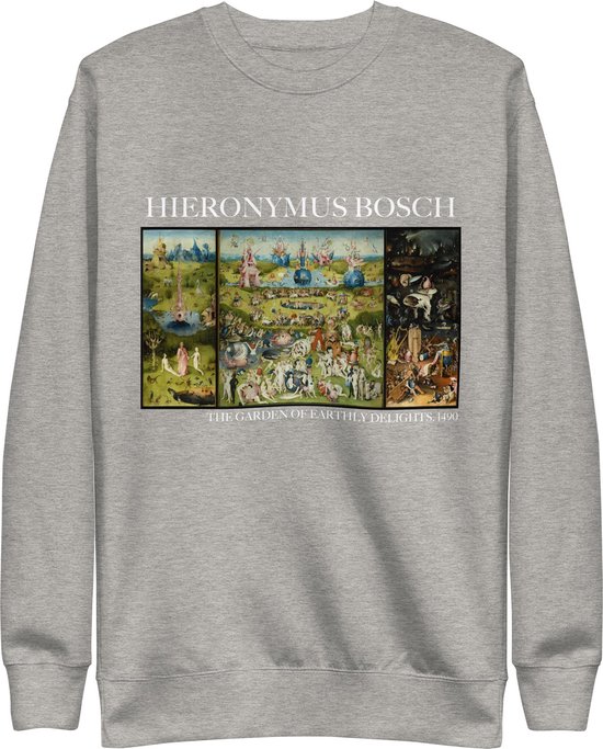 Hieronymus Bosch 'De Tuin der Lusten' ("The Garden of Earthly Delights") Beroemd Schilderij Sweatshirt | Unisex Premium Sweatshirt | Carbon Grijs | L