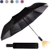 Drip Dash Paraplu met LED Zaklamp - Zwart- Reisparaplu Waterdicht & Anti Uv-Straling - Automatische Stormparaplu - Opvouwbaar & Automatisch Uitklapbaar - 106 CM - Stormbestendig Golfparaplu