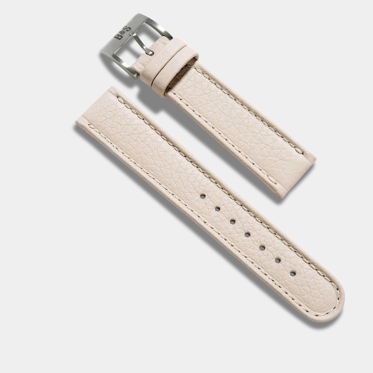 BS Leren Horlogeband Luxury - Taurillon Creme Heritage - 20mm