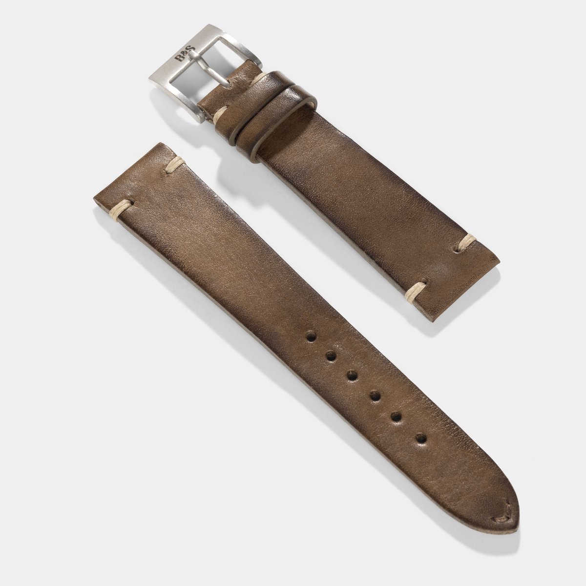 BS Leren Horlogeband Luxury - Smokeyjack Grey - 20mm