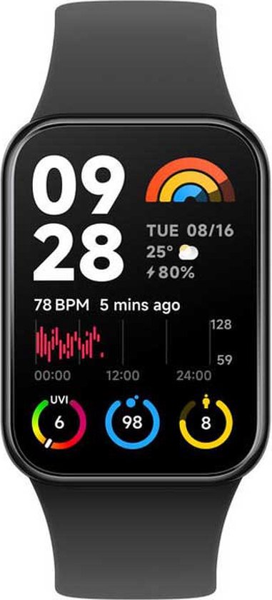 Xiaomi Smart Band 8 Pro - Met GPS - Smartwatch - EU Versie - Zwart