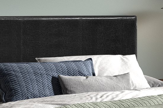 Lit George Interiax - Comfort élégant en Zwart avec sommier à lattes (160 x 200 cm)