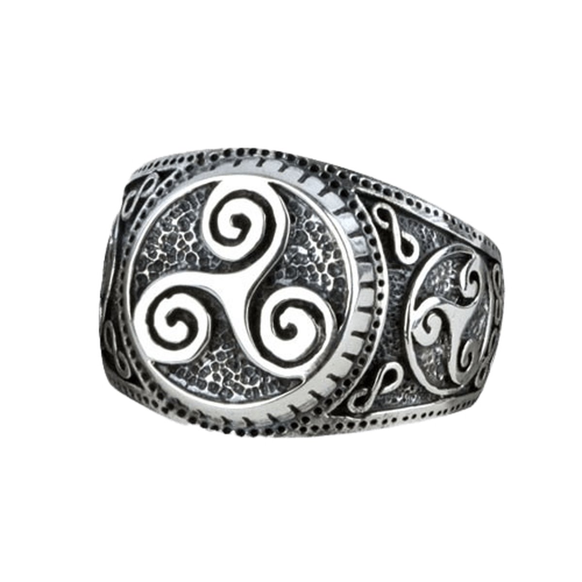 Zilveren “Keltische Triskelion” ring(R5402.59)